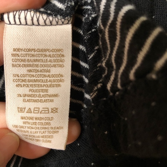 Free People Lace Up Back Tiny Polka Fit & Flare Dress Black M - Picture 4 of 7